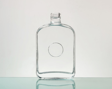 450ml Prostokątna Śruba Szyja Extra Biała Flint Cognac Butelka