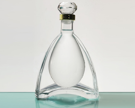 500ml unikalna szklana butelka na koniak Extra White Flint w kształcie