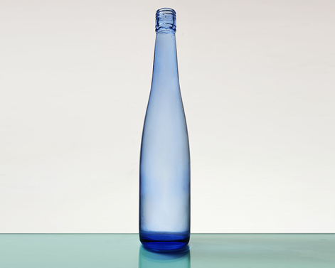 Owalna butelka wódki 700ml Solidna kolorowa szklana butelka niebieskich napojów spirytusowych