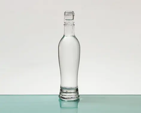 200ml Okrągła Śruba Gruba Podstawa Extra Biała Krzemienna Szklana Butelka Rum