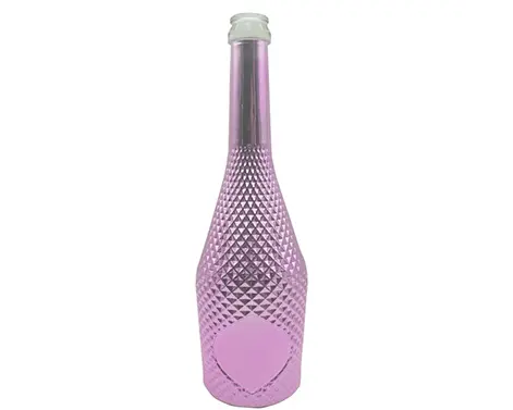 75cl Modna wytłaczana galwanizowana butelka szampana