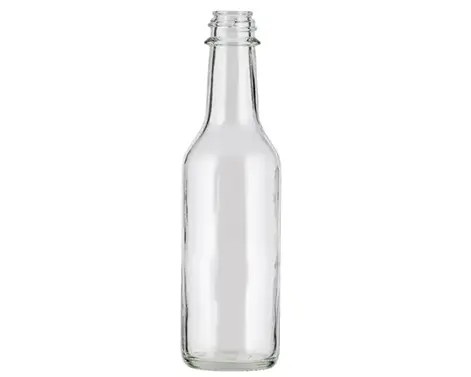 Szklana butelka 250ml okrągłego sosu krzemiennego