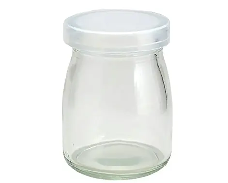 125ml przezroczysty okrągły szklany słoik z mlekiem