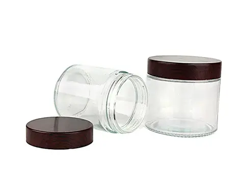 150ml szklany słoik z mąki krzemiennej