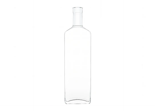 750ml Prostokątna, pusta szklana butelka z wysokim krzemieniu
