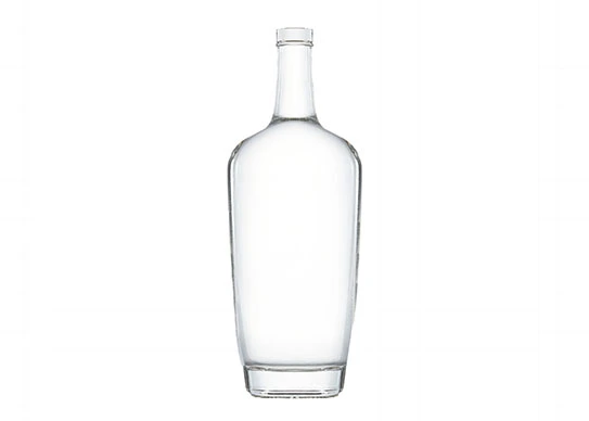 750ml owalna, bardzo biała, szklana butelka z Gin