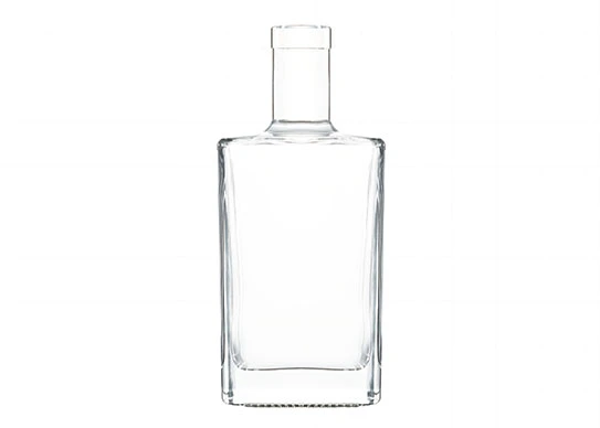 Kwadratowy kształt Ciężka szklana podstawa Premium 750ml Gin Butelki z płaskim ramiennym