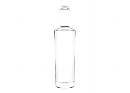 750ml Szklane opakowanie GPI Wykończenie Okrągły kształt Tall Spirits Bottles
