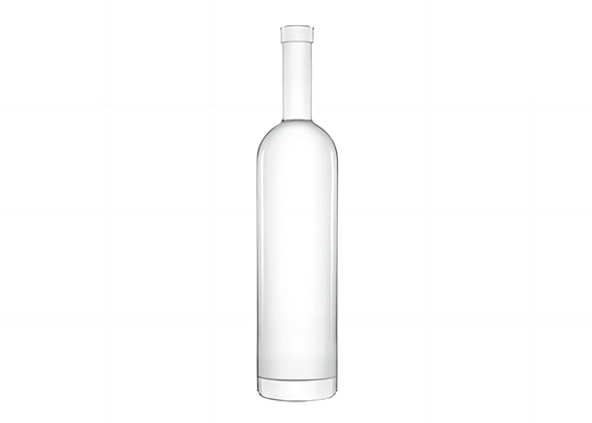 Eleganckie szklane butelki w kształcie cylindra z butelką wódki 750ml