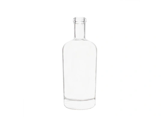Okrągła szklana butelka 700ml Extra Flint Plate Finish