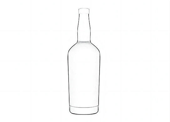 Butelka whisky 700ml okrągła szklana butelka z drewnianym korkiem