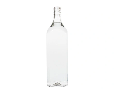 1000ml Kwadratowa szklana butelka alkoholu Ropp Cap