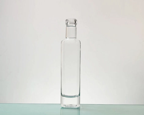 250ml kwadratowa dodatkowa biała krzemienna butelka z przezroczystego szkła rumu