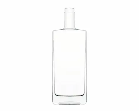 750ml Prostokątny kształt Gorąca wyprzedaż Extra White Flint Rum Bottle
