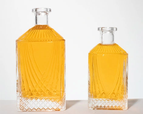Extra White Flint Square 750ml Szklana wódka Rum Bourbon Tequila Butelki